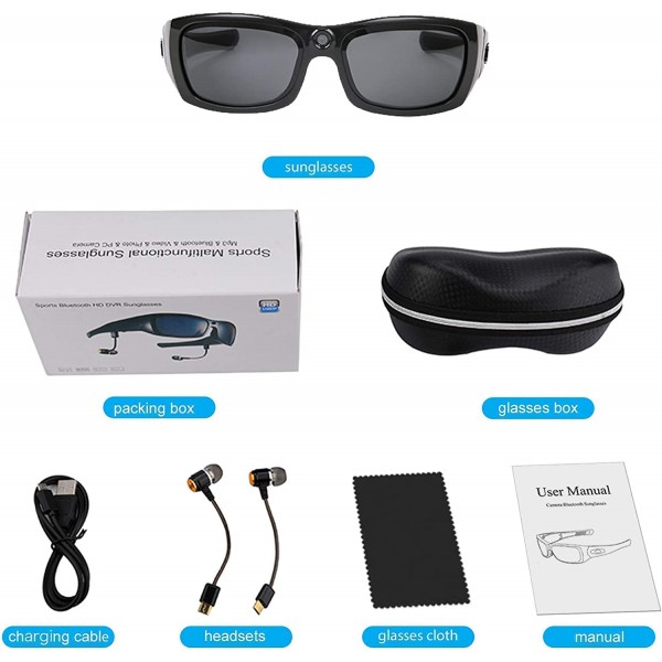 Fashion Bluetooth Camera Sunglasses Full HD Video Recorder Glasses Security Outdoor Sports Action Camera Shooting  Sun Glasses