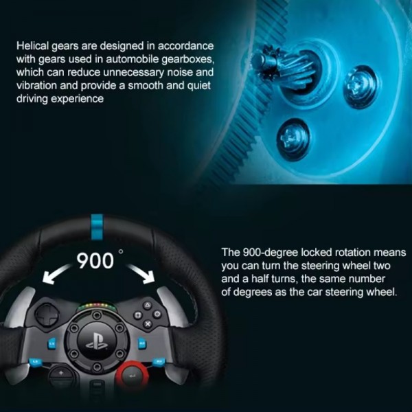 Dual-Motor Logitech G29 Driving Force Programmable PXN V3 Pro vibration Gaming Racing Steering Wheel