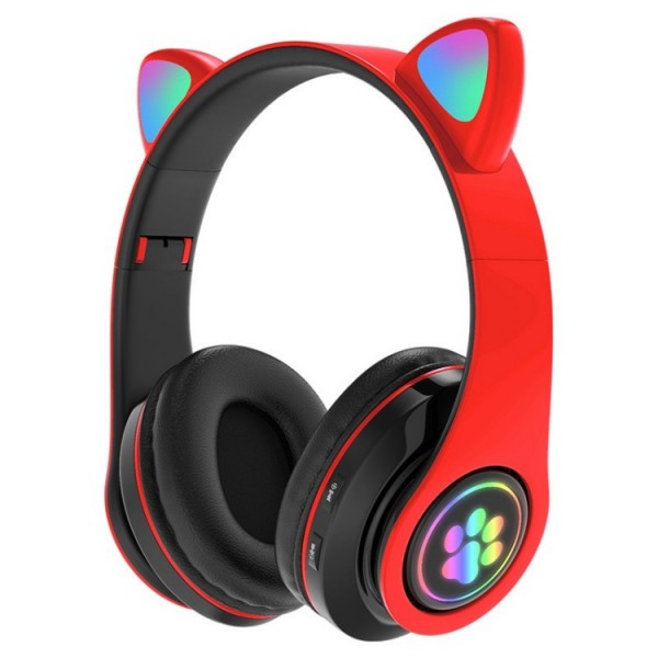 Cute Cat Ear Headphones Bt V5.0 Headsets Stereo Mu...