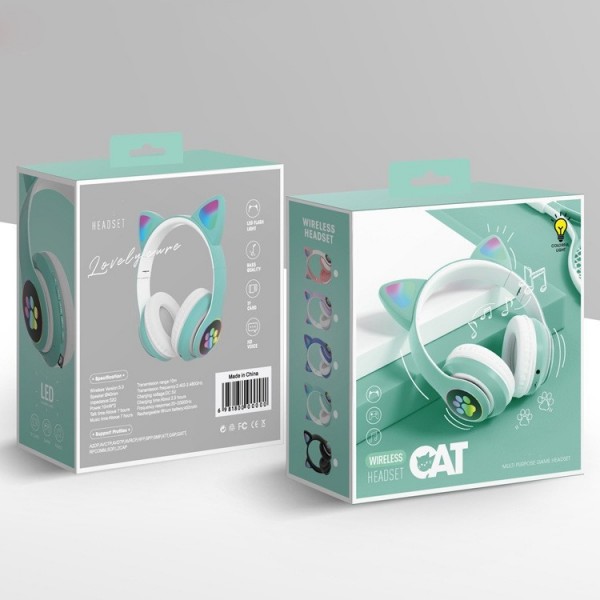 Cute Cat Ear Headphones Bt V5.0 Headsets Stereo Music Earphone Gaming Earbud Audifonos P47M Headset P47