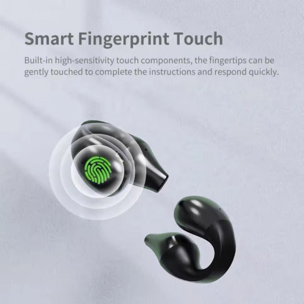 2024 NEW LED Digital Display Earphone gaming tws Bone Conduction earbuds Open Earphone V5.3 Ear Clip on Ear Wireless Headphone