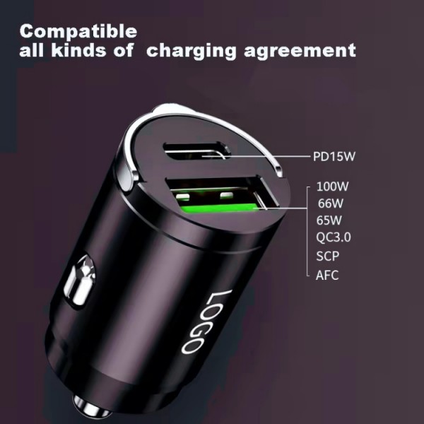 Wireless Portable MINI 2 in1 car charge Quick Charge 3.0 Universal Dual USB Fast Charging PD Mobile Phone charger Adaptor